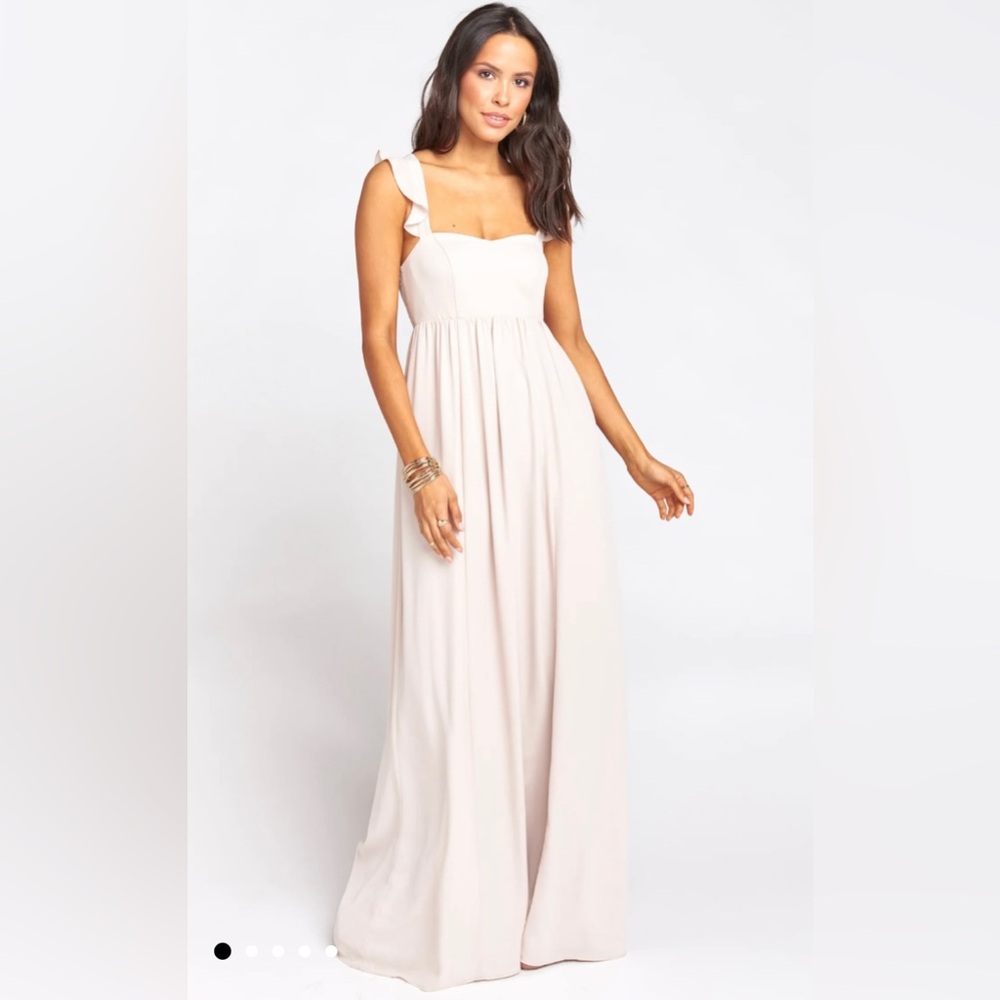 Show Me Your MuMu June Maxi Dress Show Me the Ring Crisp (Medium) (NWT)